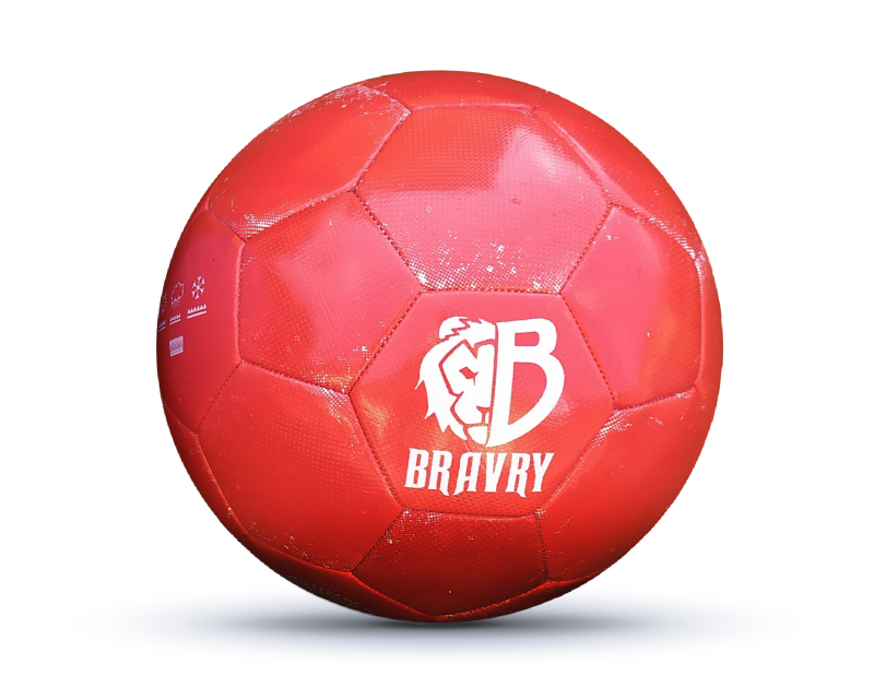 Мяч футбольный профессиональный: Bravry Galaxy Red 5