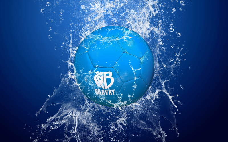 Мяч футбольный профессиональный: Bravry Galaxy Blue 5
